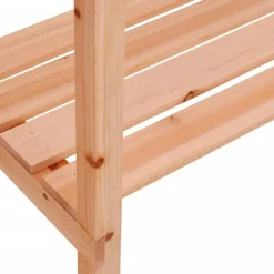 Kukkapöytä hyllyllä ruskea 78x38x82,5 cm täysi kuusi (56350)