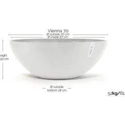 Kukkaruukku Ecopots Vienna, eri kokoja ja värejä