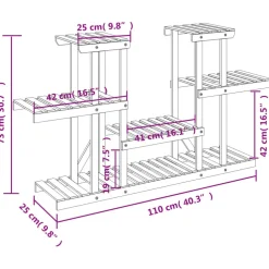 Kukkateline 81x25x75,5 cm, kuusta