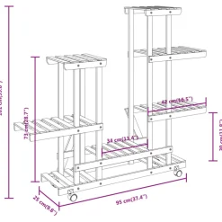 Kukkateline 81x25x75,5 cm, kuusta