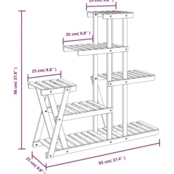 Kukkateline 81x25x75,5 cm, kuusta