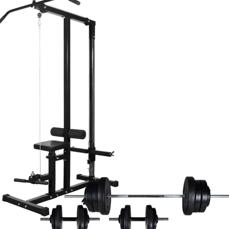Kuntolaite levytanko- ja käsipainosarjalla 60,5 kg