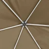 Kuusikulmainen pop-up katos sivuseinillä 3,6x3,1m 220g/m² taupe
