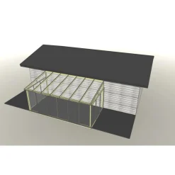 Lasiterassi Maakunnan Lasi 4x2,5 4000x2500 mm eri värejä