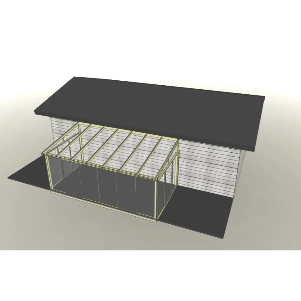 Lasiterassi Maakunnan lasi 6x3 6000x3000 mm eri värejä