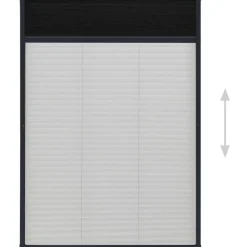 Laskostettu hyönteisverkko ikkunaan alumiini 80x160 cm
