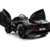Lasten sähköauto Nordic Play McLaren 720S 12Vn kumipintarenkaat nahkaistuin musta