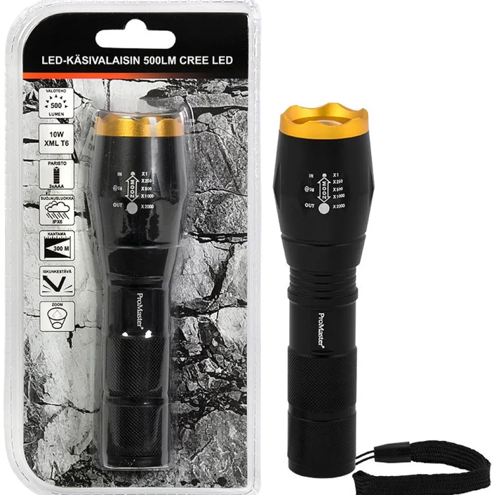 LED-käsivalaisin V-TAC 500 lm 10 W XML T6