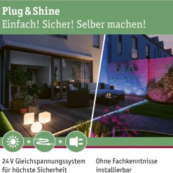 LED-Maavalaisin aloitussetti Paulmann Plug & Shine upotettava RGBW