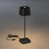 LED-pöytävalaisin Konstsmide Capri ladattava musta