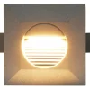 LED-seinävalaisimet ulkokäyttöön, 6 kpl, 5 W, hopea, neliö