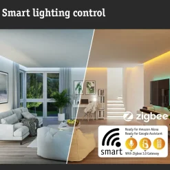 LED-terassivalaisin Paulmann Floor, Smart Home Zigbee 3.0, IP67, 11cm, RGBW+, harjattu rauta