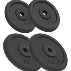 Levypainot, 4kpl, 2x10kg + 2x5kg, valurauta