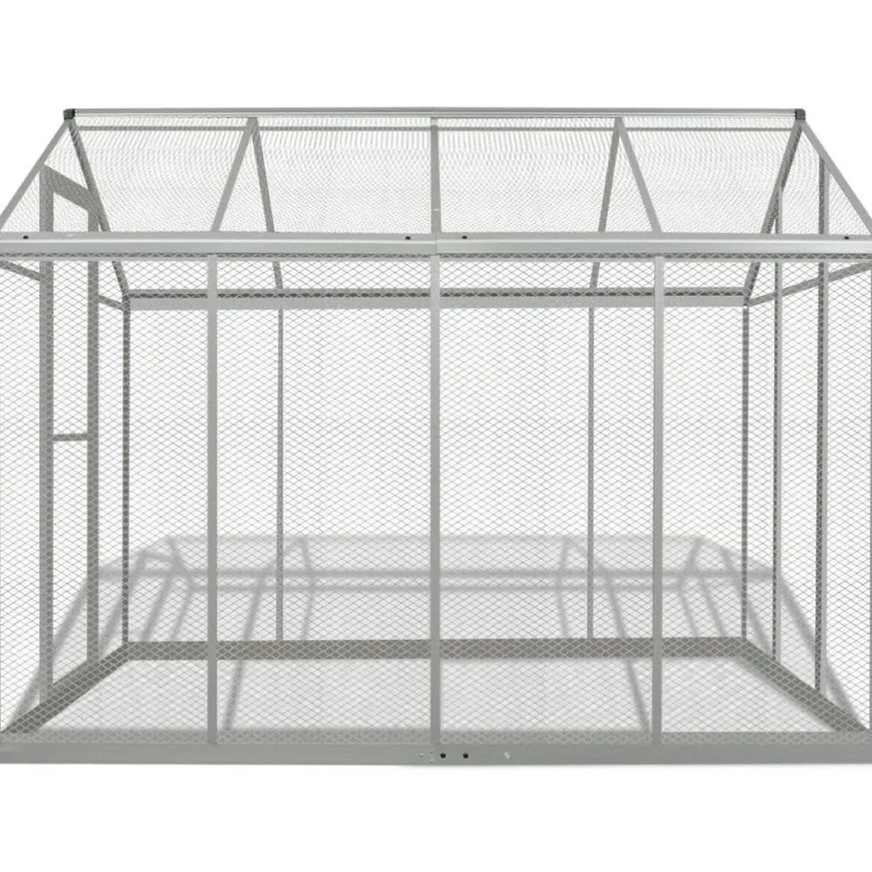 Lintuhäkki, alumiini, 178x242x192cm