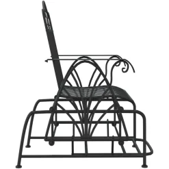 Liukujalkapenkki 61 cm musta teräs