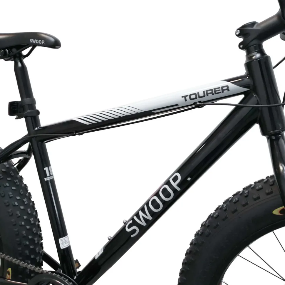 Maastopyörä Swoop Fatbike Tourer, 26x4", 7 vaihdetta, musta