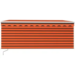 Manuaalisesti kelattava markiisi 2 verho/LED 3x2,5 m keltainen/valkoinen