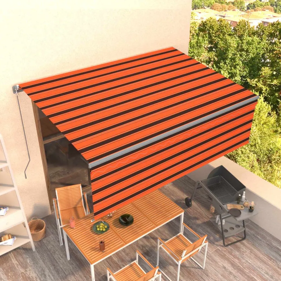 Manuaalisesti kelattava markiisi verhoilla 3x2,5 m kerma