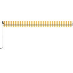 Manuaalisesti sisäänkelattava markiisi LEDillä 350x250 cm kermanvalkoinen