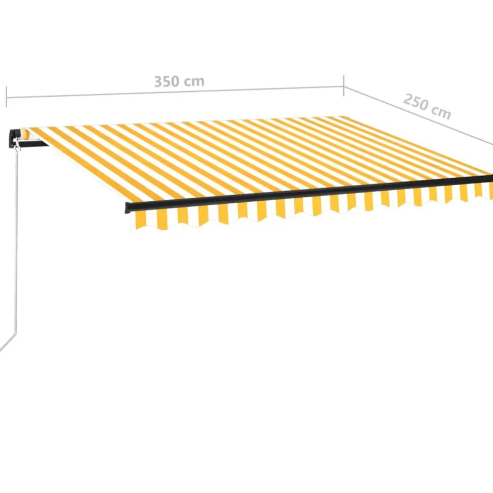 Manuaalisesti sisäänkelattava markiisi 1 300x250 cm sininen/valkoinen