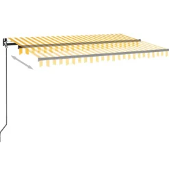 Manuaalisesti sisäänkelattava markiisi 1 300x250 cm sininen/valkoinen