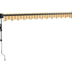 Markiisi, automaattisesti sisäänkelattava, keltavalkoinen 3x2,5 m