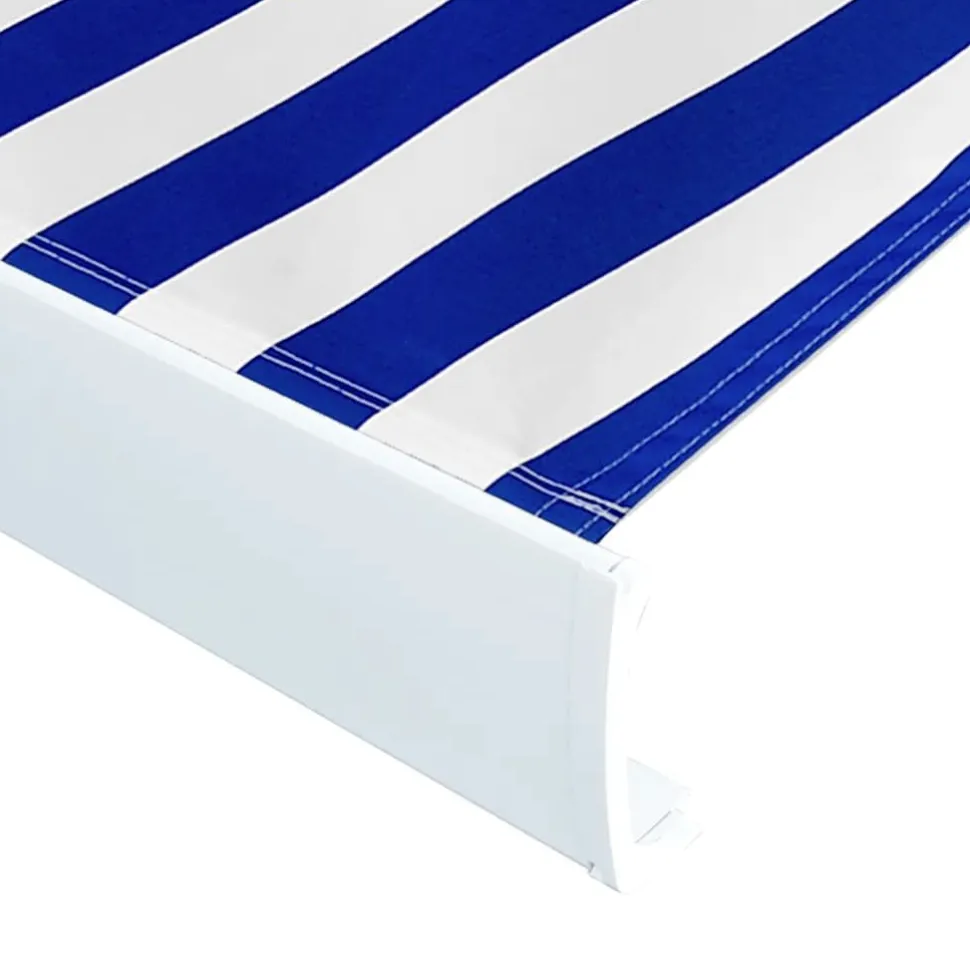 Markiisikangas sininen ja valkoinen 400x300 cm (45712)