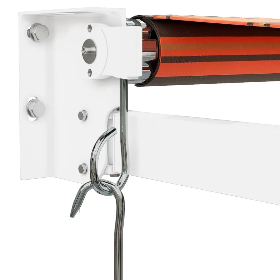 Markiisi sisäänkelattava, oranssiruskea, 4x3 m kangas/alumiini