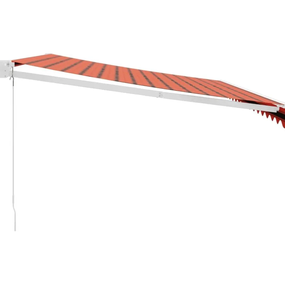 Markiisi sisäänkelattava, oranssiruskea, 4x3 m kangas/alumiini