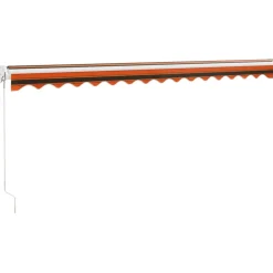 Markiisi sisäänkelattava, oranssiruskea, 4x3 m kangas/alumiini