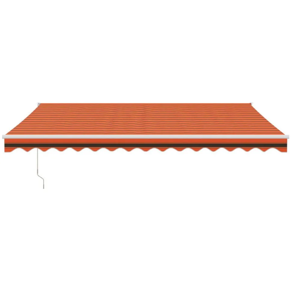 Markiisi sisäänkelattava, oranssiruskea, 4x3 m kangas/alumiini