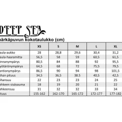 Naisten märkäpuku Deep Sea, puolipitkä, eri kokoja