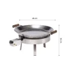 Paellasetti GrillSymbol PRO-460-INOX Ø 46 cm D-300 kaasupoltin säädinletkusetti teräs