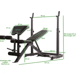 Painonnostopenkki Tunturi WB50 Mid Width min. 165 cm tangolle