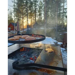 Paistotasogrilli Jalotakka Kotka Neliö Matala, 850x695 mm, musta