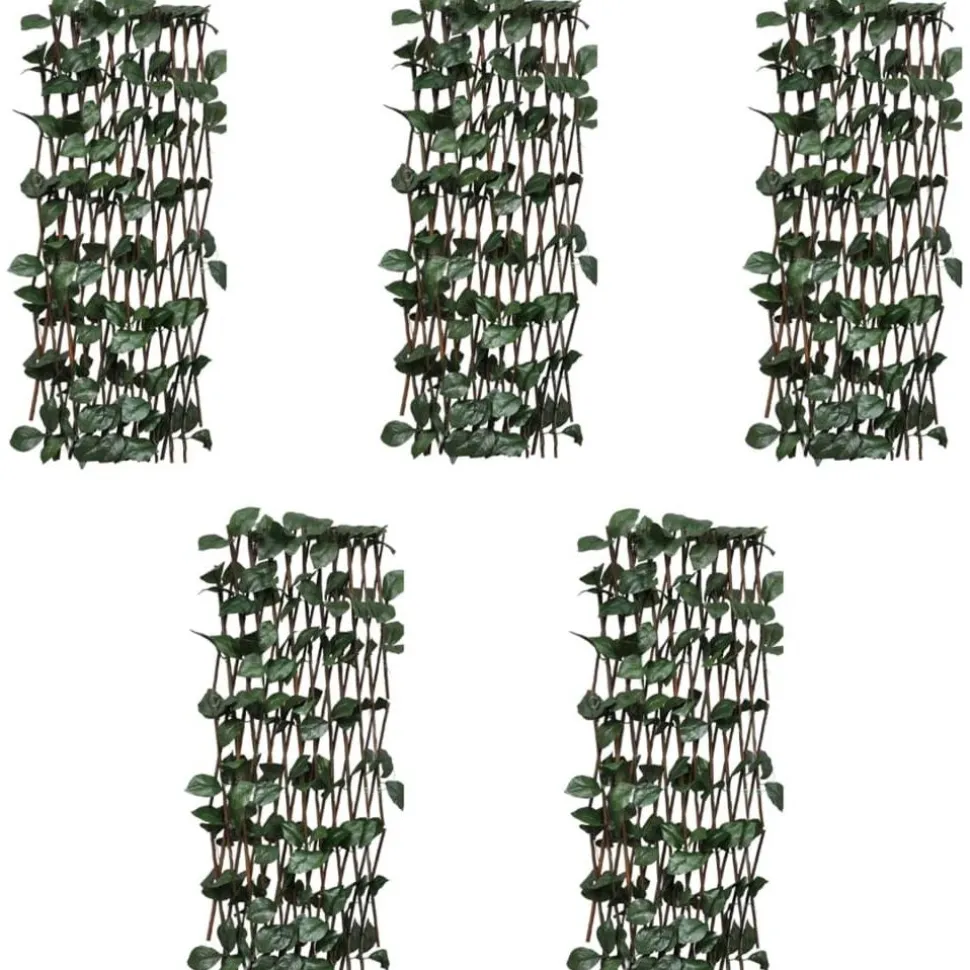 Pajusäleikköaidat 5 kpl keinotekoisilla lehdillä 180x60 cm