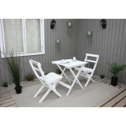 Parvekesetti Baltic Garden Wilma 65x65cm pöytä + 2 Knohult tuolia musta
