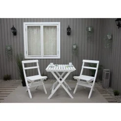 Parvekesetti Baltic Garden Wilma 65x65cm pöytä + 2 Knohult tuolia musta