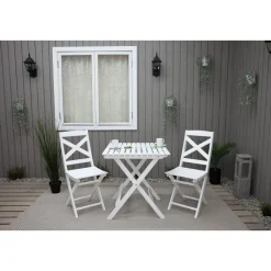 Parvekesetti Baltic Garden Wilma 65x65cm pöytä + 2 tuolia er värejäa