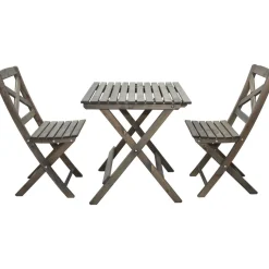 Parvekesetti Baltic Garden Wilma 65x65cm pöytä + 2 tuolia er värejäa