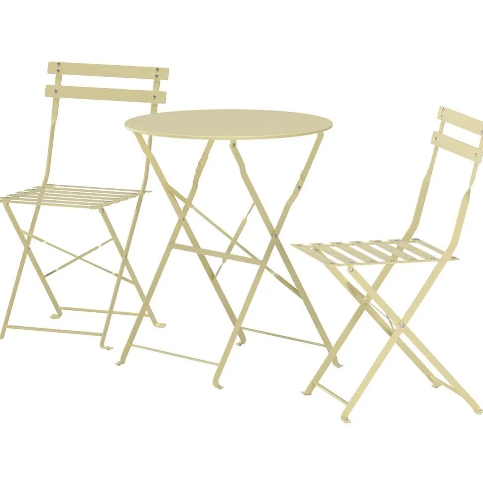 Parvekesetti Venture Home Tao, ø60cm pöytä + tuolit, vaaleansininen