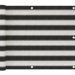 Parvekkeen suoja hdpe 75x500 cm antrasiitti ja valkoinen