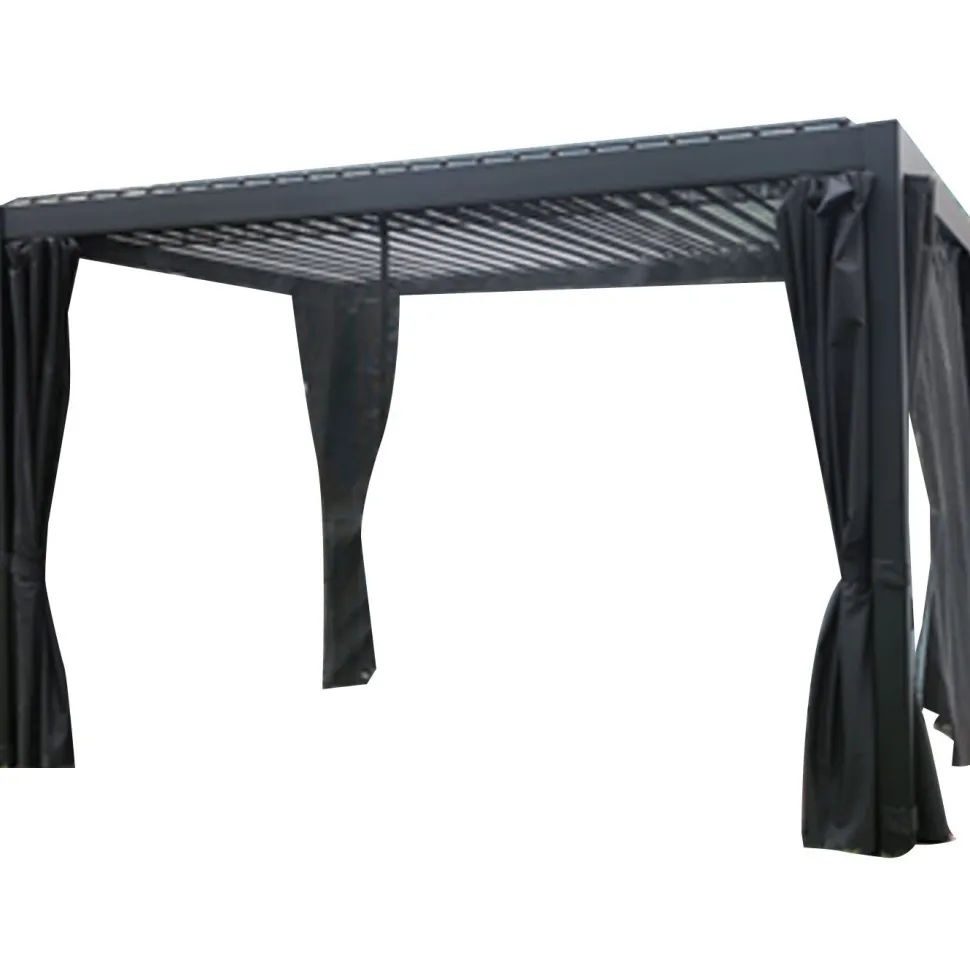 Paviljonki Home4You MIRADOR-111 3x3 m verhoilla, tummanharmaa