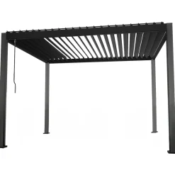 Paviljonki Home4You MIRADOR-111 3x3 m verhoilla, tummanharmaa