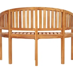 Penkki, banaanin muotoinen, 120 cm, täysi tiikki