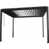 Pergola Home4You Mirador-111, 300x400cm, verhoilla, tummanharmaa