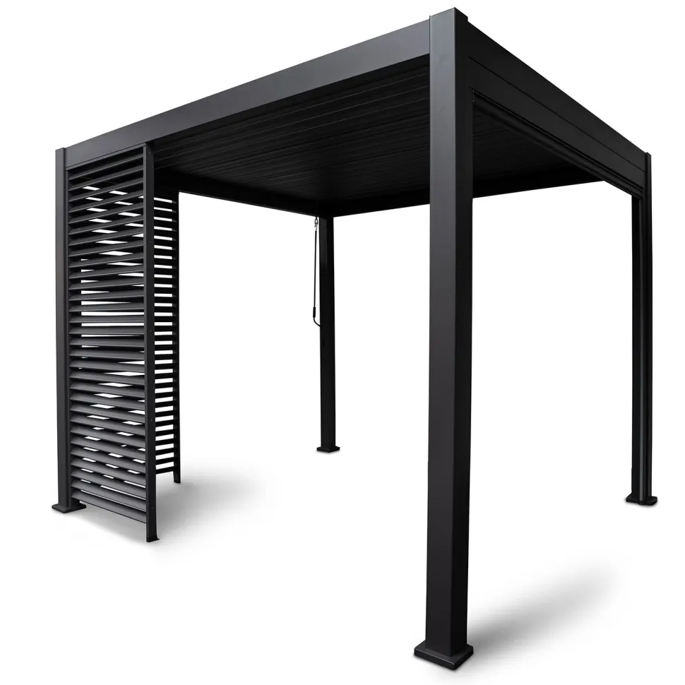 Pergolan säleikköpaneeli Home4you Mirador-111, 93x238 cm, tummanharmaa