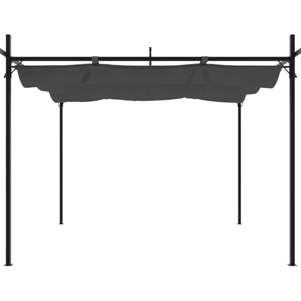 Pergola sisäänvedettävä katto antrasiitti 295x292x230 cm
