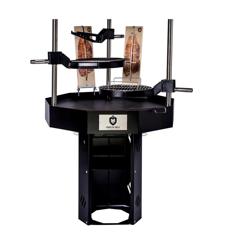 Pihagrilli Carelia Grill® 9K-100 Premium korkea ilman huuvaa musta