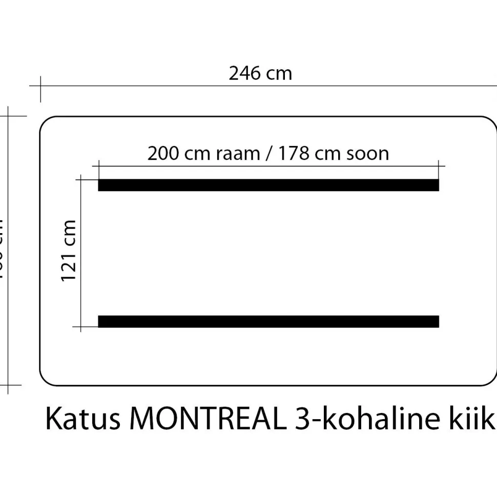 Pihakeinun katos Home4You MONTREAL 3 160x246 cm, ruskea
